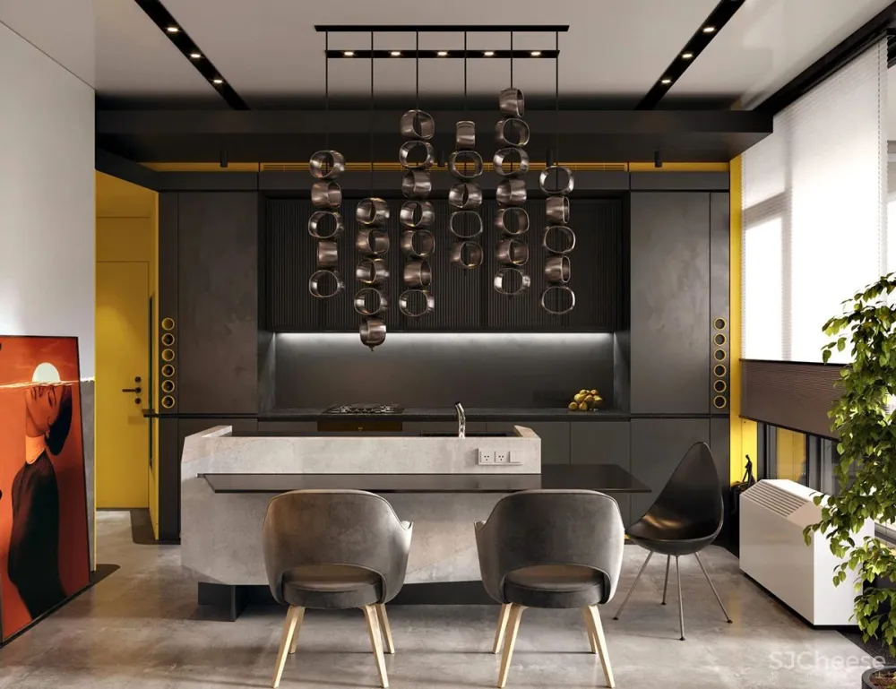 这位设计师真的很有预见性,一不小心就撞了当下热度最高的“灰黄”组合