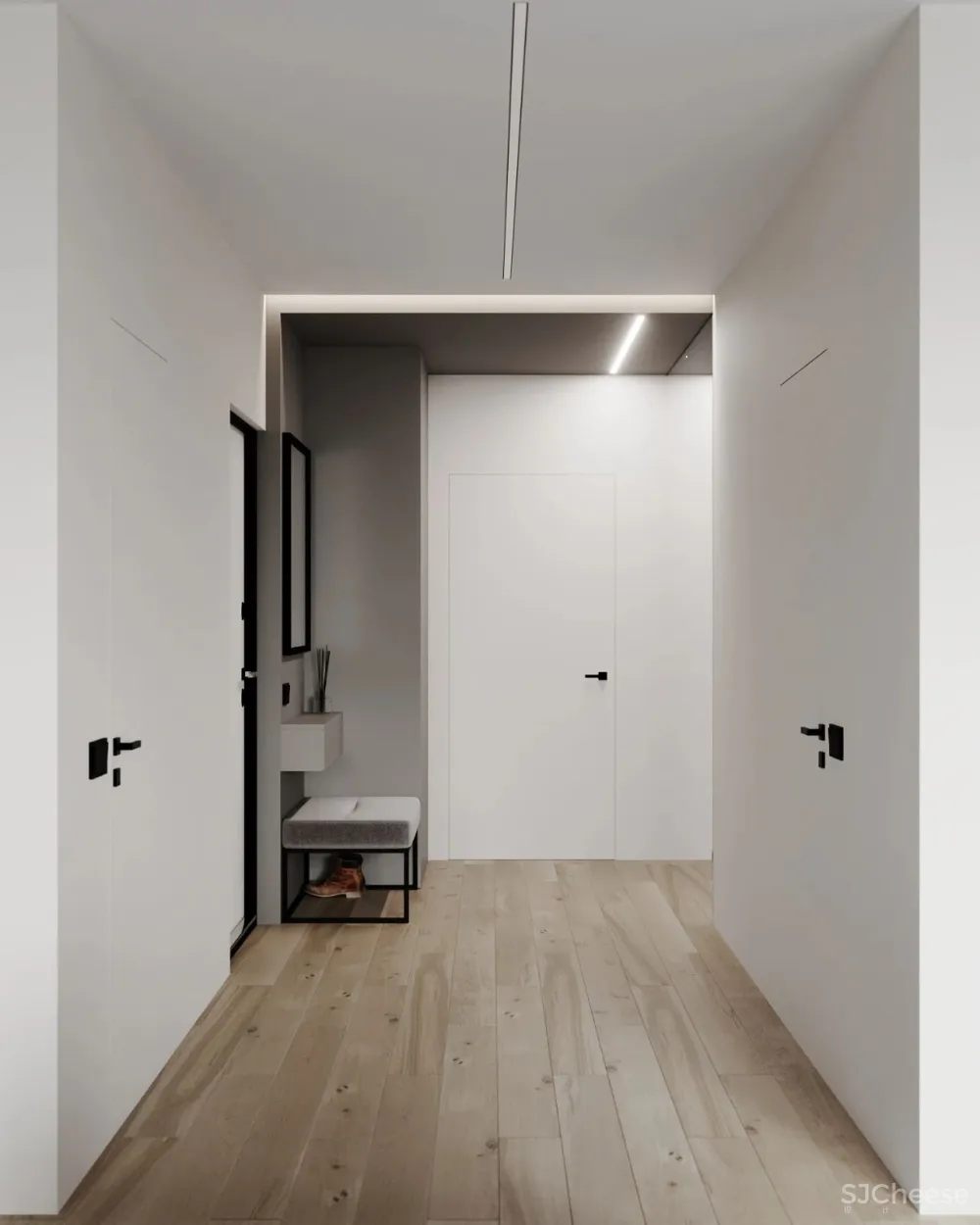 高级灰小公寓,一室户做分离式卫浴简约又大气