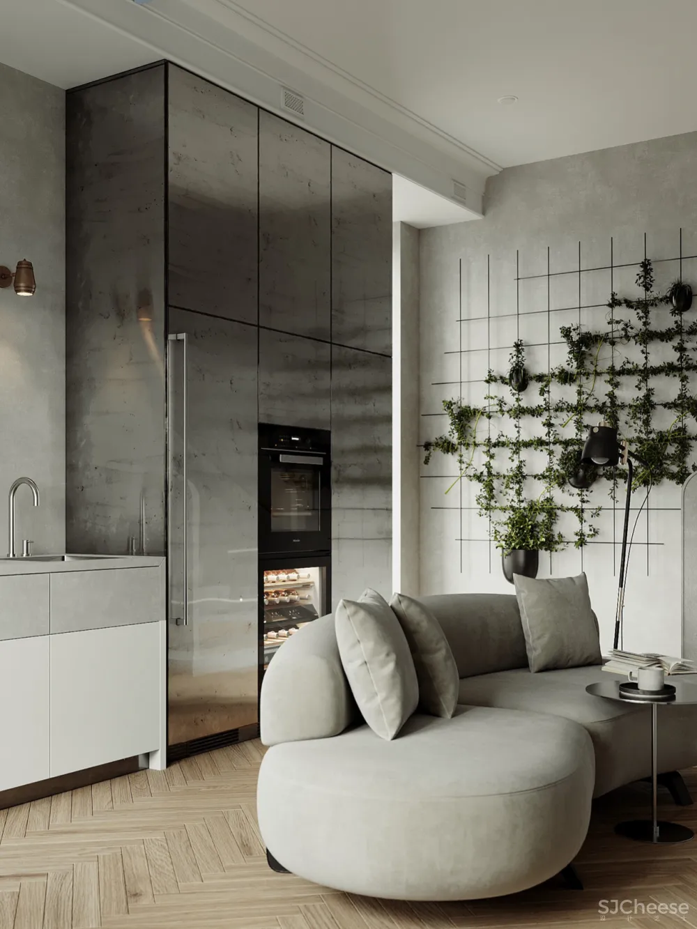 96㎡ 高级灰这样用，尽显极简之美！