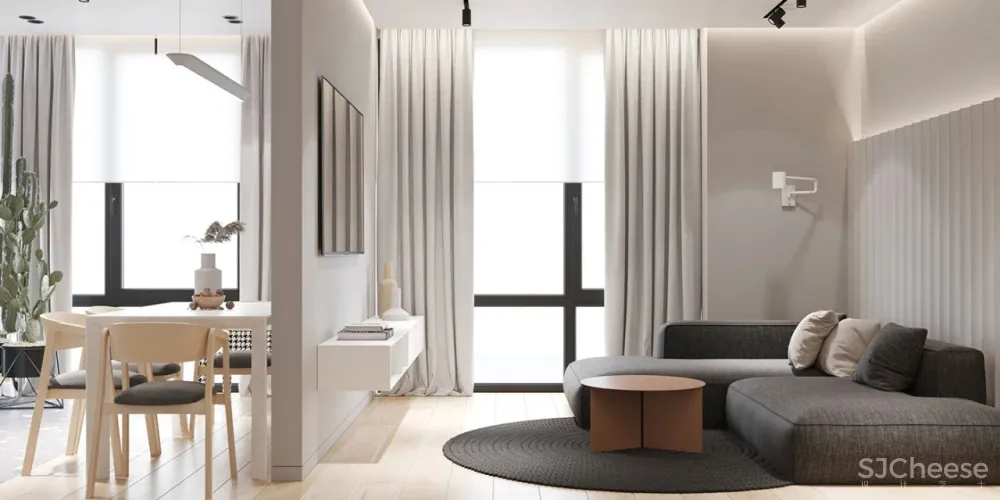 65㎡的小公寓,浴室竟能放下最爱的浴缸,也太享受了