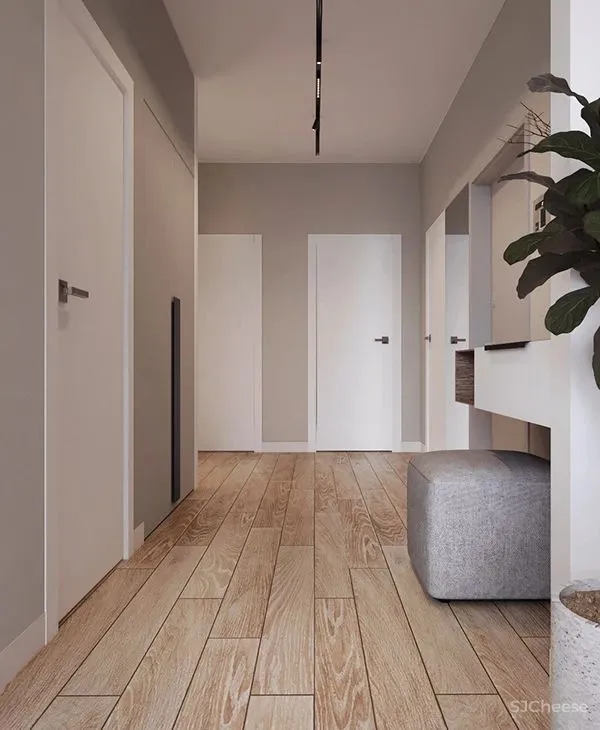 90㎡二居室,四口之家的紫色空间,漂亮!