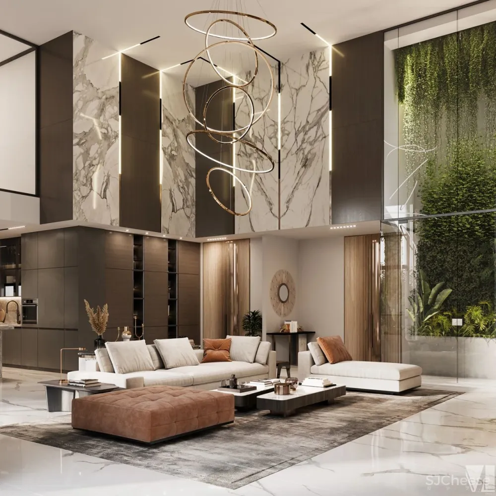 Vizline新作|独栋别墅设计,现代轻奢的高级既视感