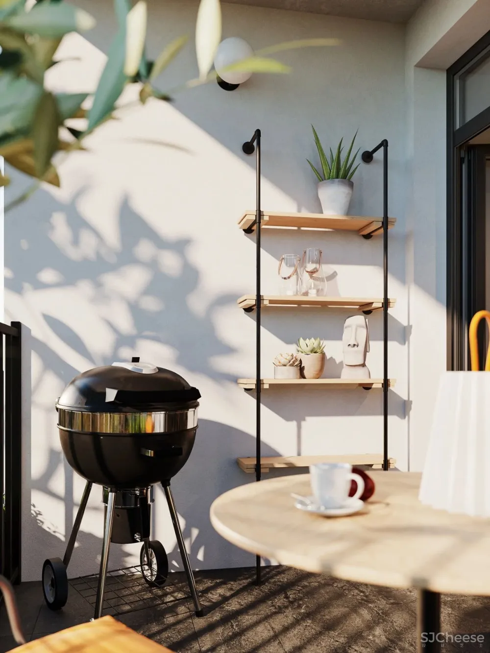 55㎡一居室变二居室,老外也学会了封阳台!