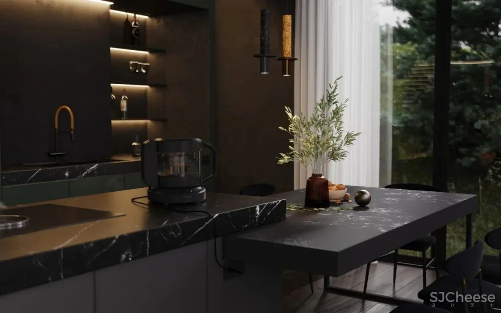 250㎡高级黑别墅，满满的高级感！