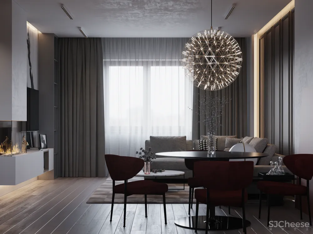 优雅与张力,赋予空间舒适的感受!