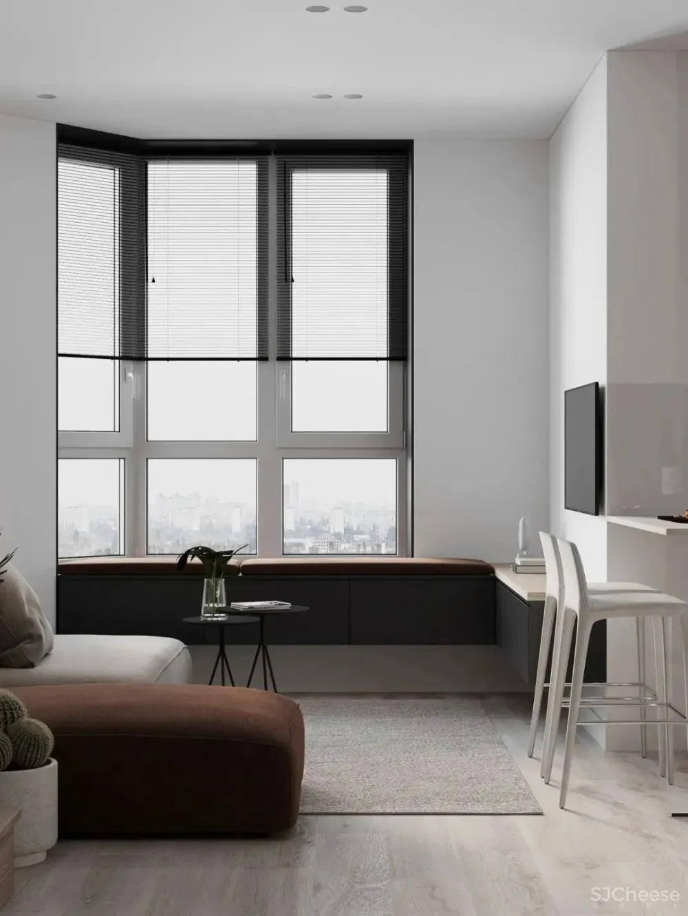 75㎡公寓设计，小空间大视野！ Nastia Perchyk