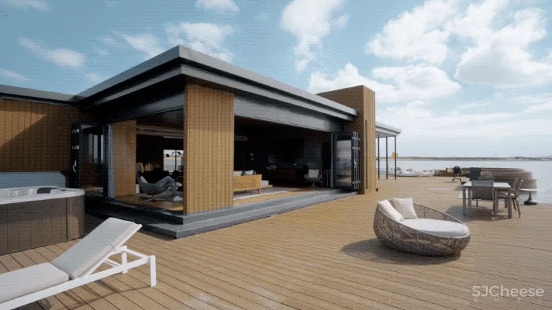 福建小哥租下一片海,造600㎡漂浮大平层:我随时可以与世隔绝