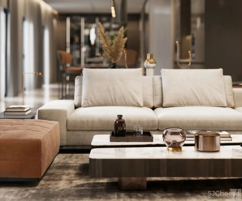 Vizline新作|独栋别墅设计,现代轻奢的高级既视感