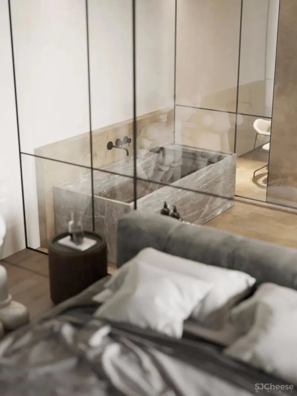 136㎡公寓藏着透明卫生间，想想都刺激！