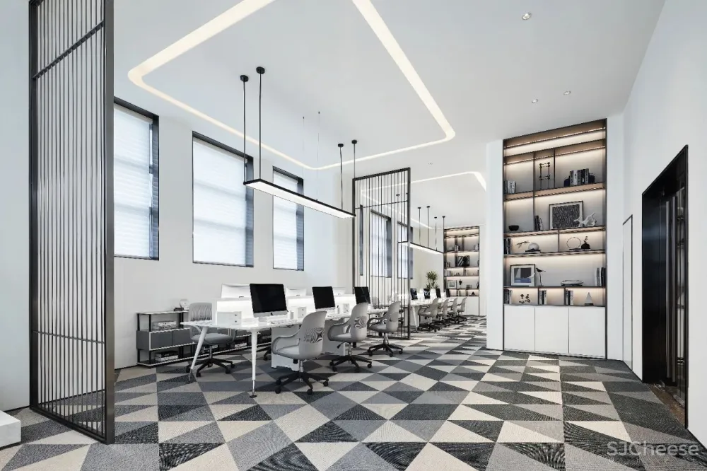 如墨设计|创意美学玩转空中Loft办公样板