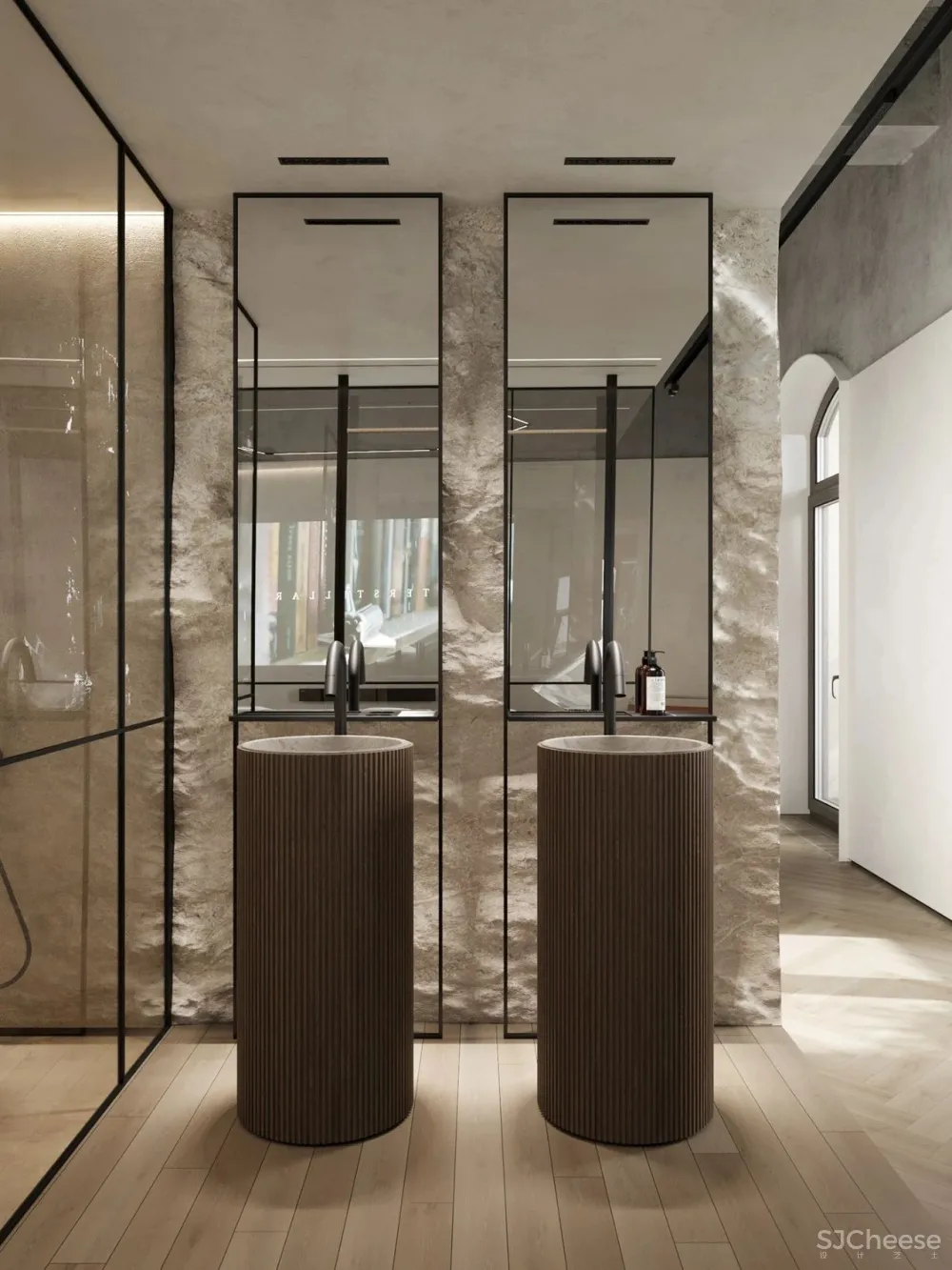 136㎡水泥灰 原木,独特舒适!