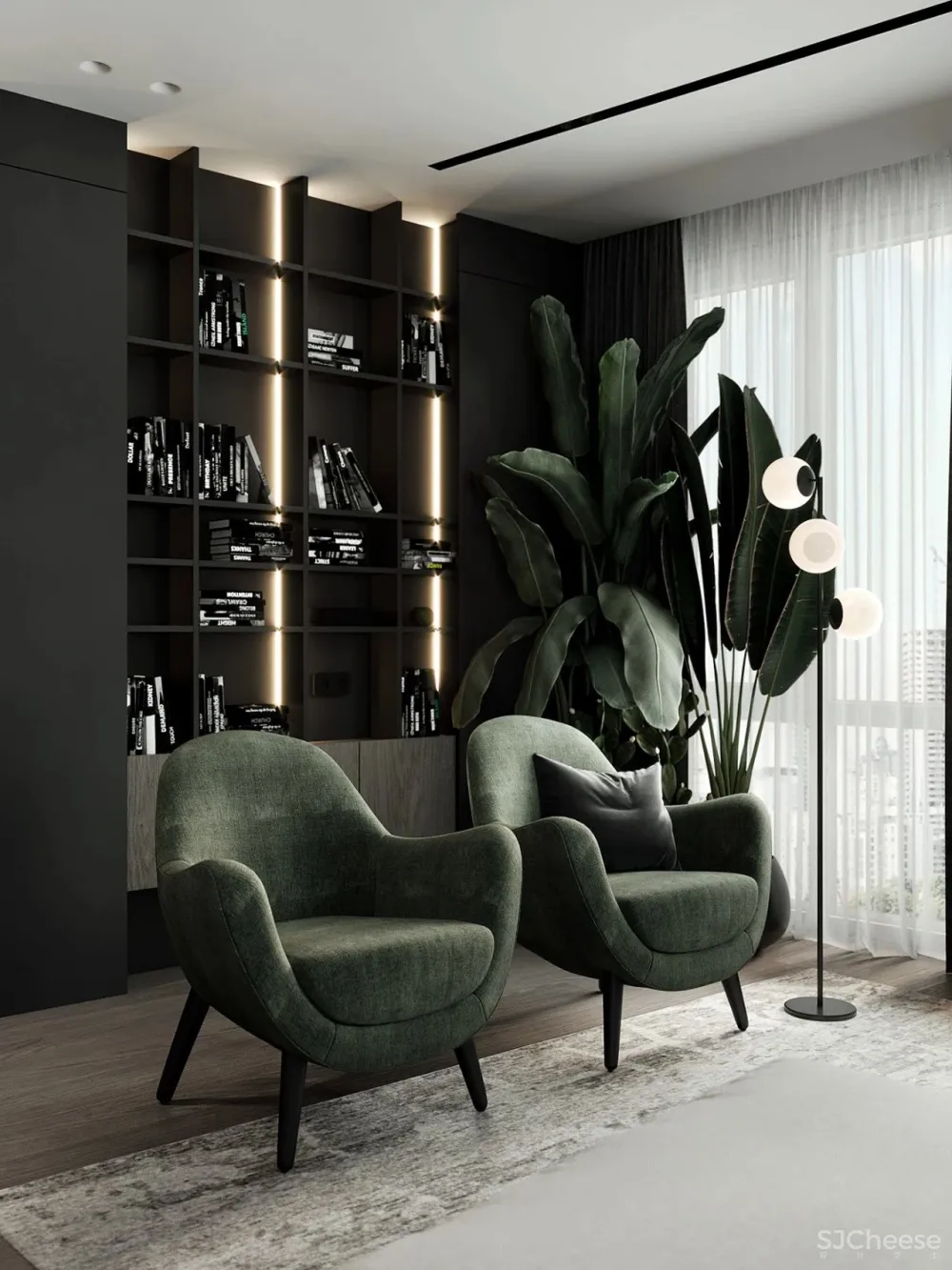 105㎡深色极简,美出新高度!