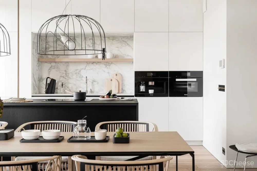 简约风的两室一厅,卧室用木饰面做背景太有范了!