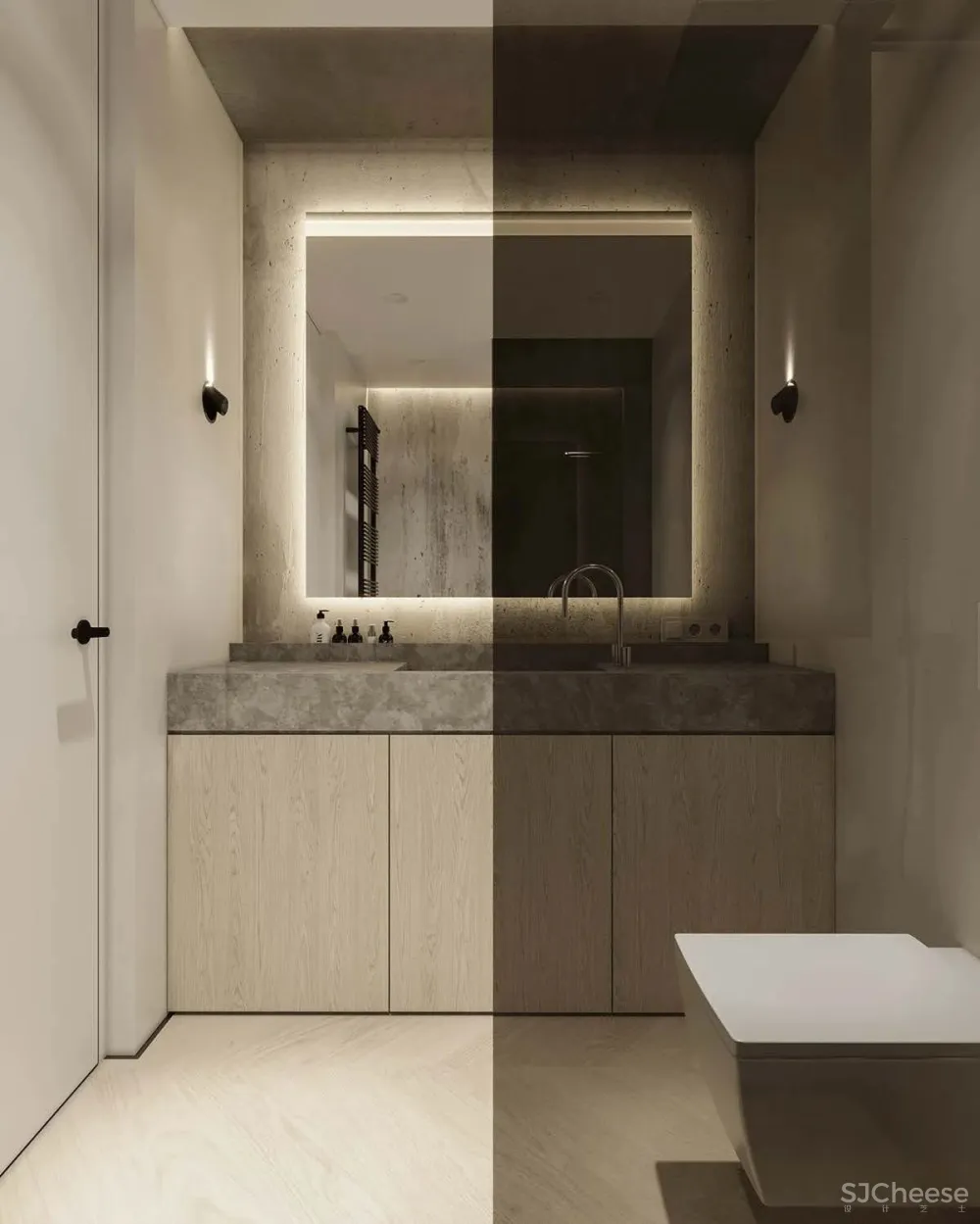 家里留一面清水混凝土墙,这质感太高级了!