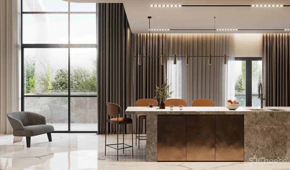 Vizline新作|独栋别墅设计,现代轻奢的高级既视感