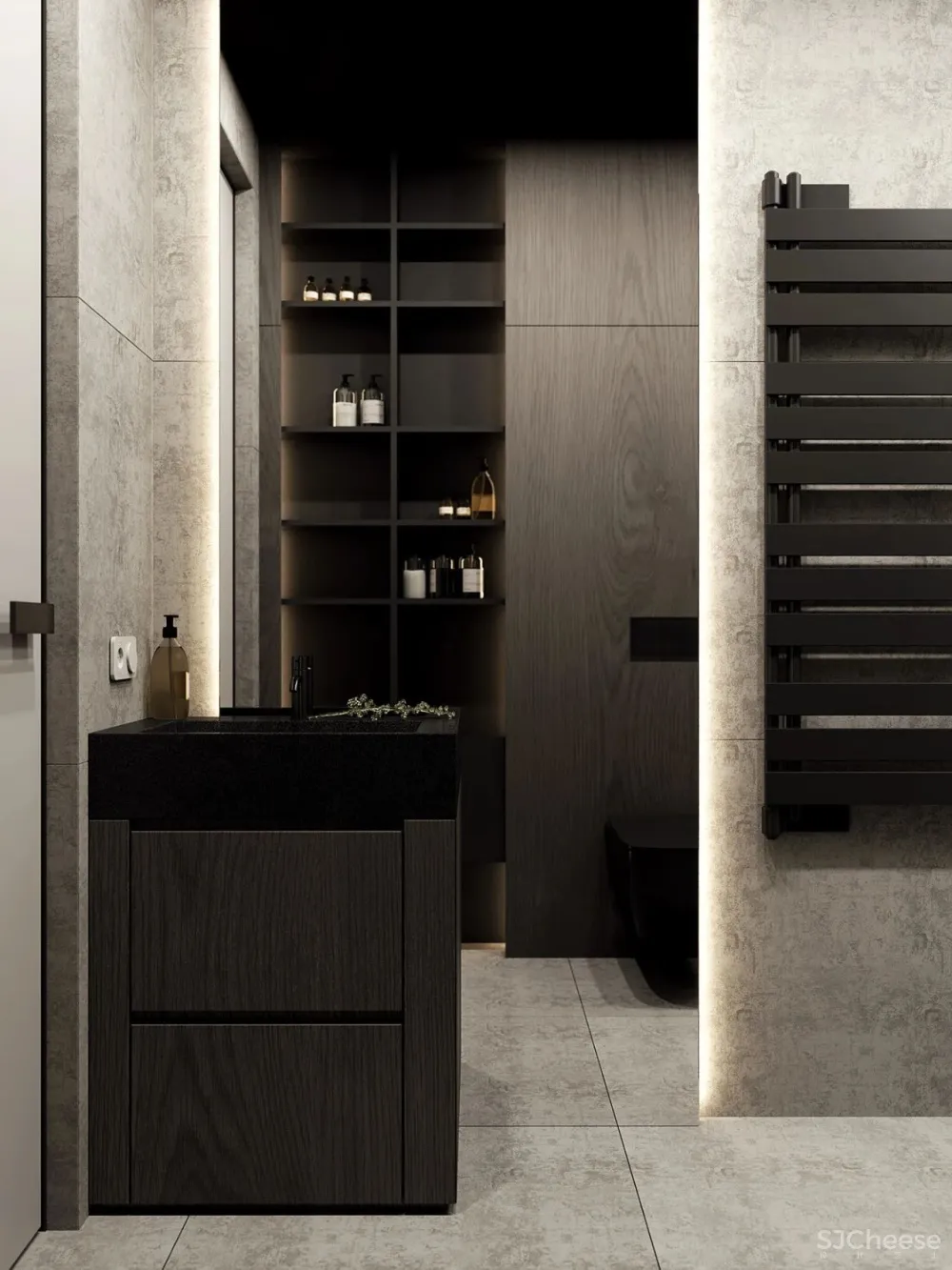 105㎡深色极简,美出新高度!