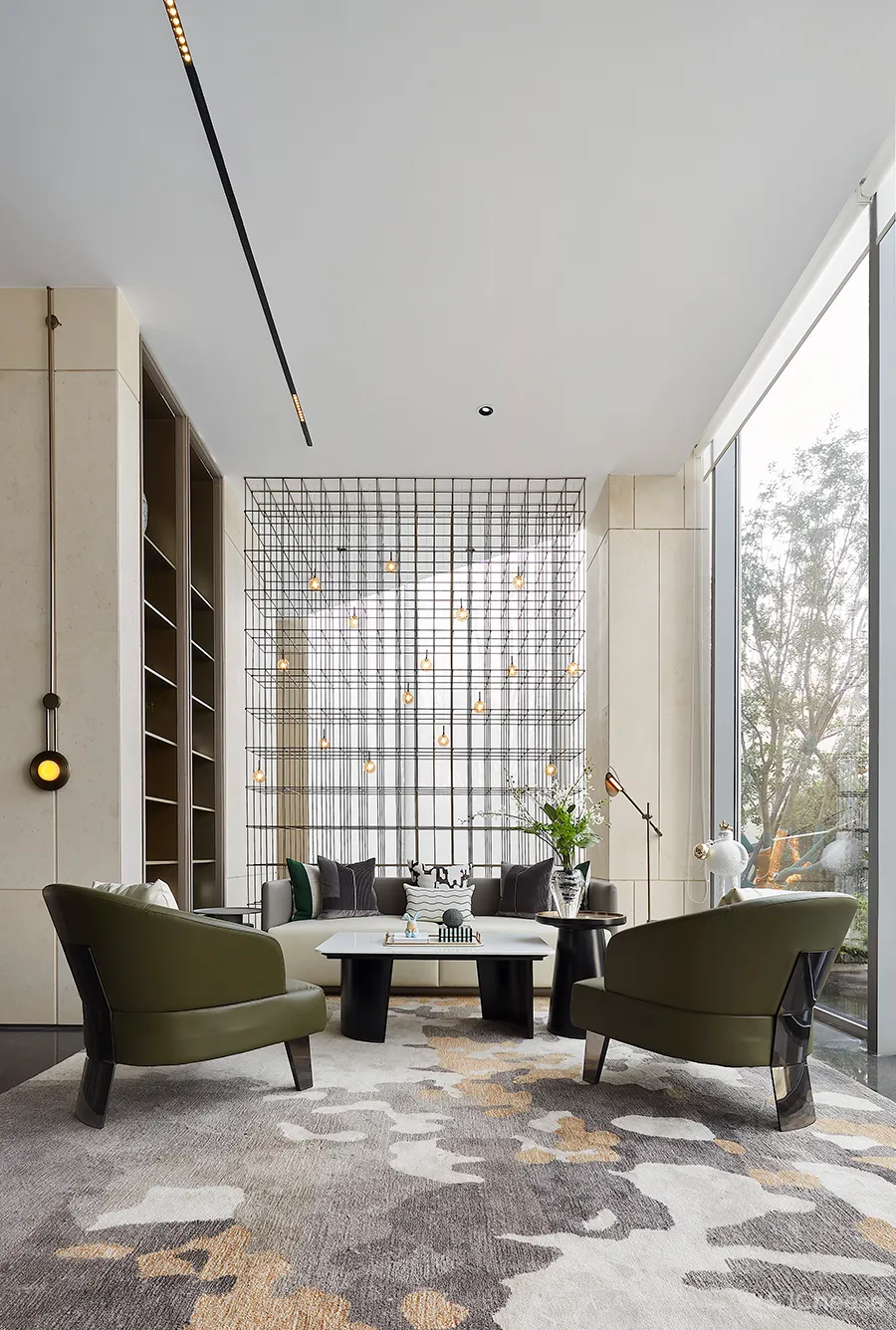 460㎡简雅售楼处,超凡脱俗的高级感!