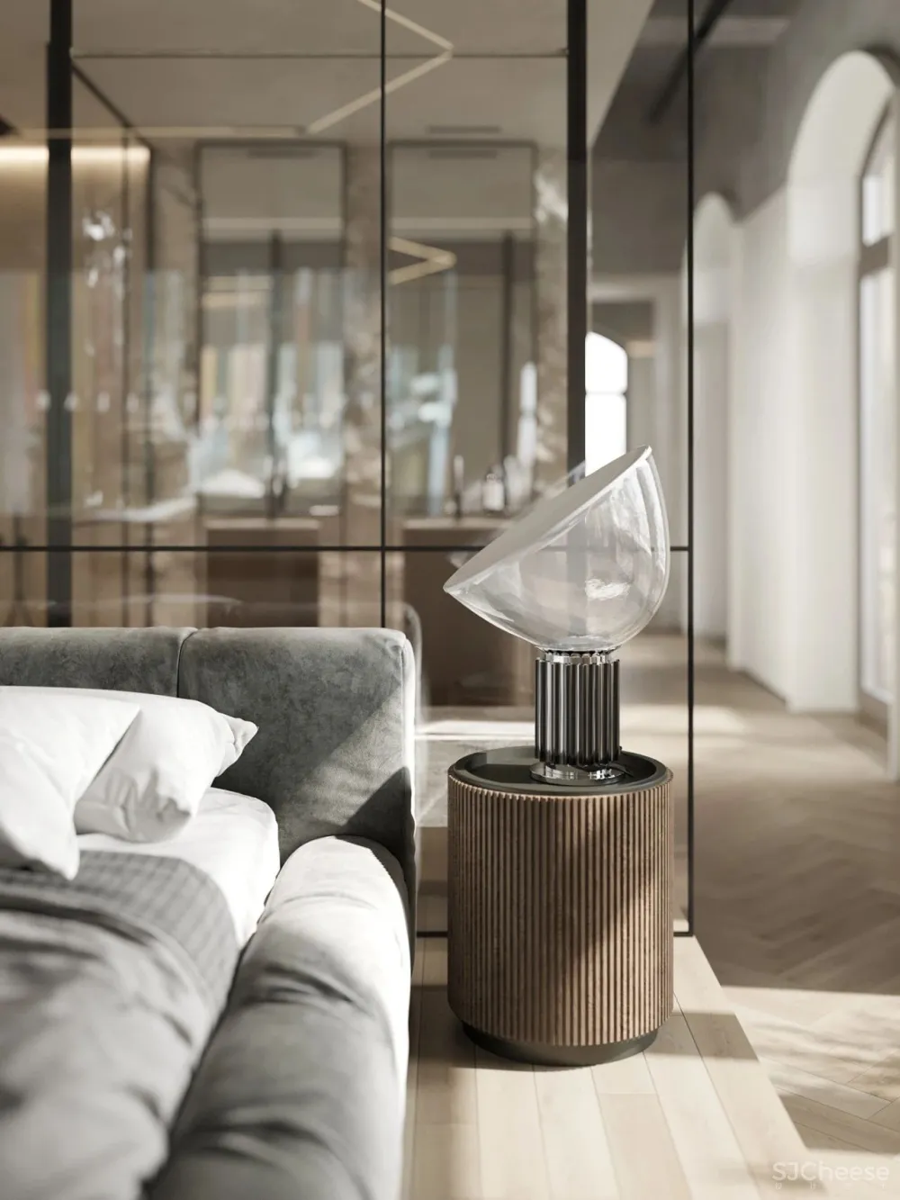 136㎡水泥灰 原木,独特舒适!