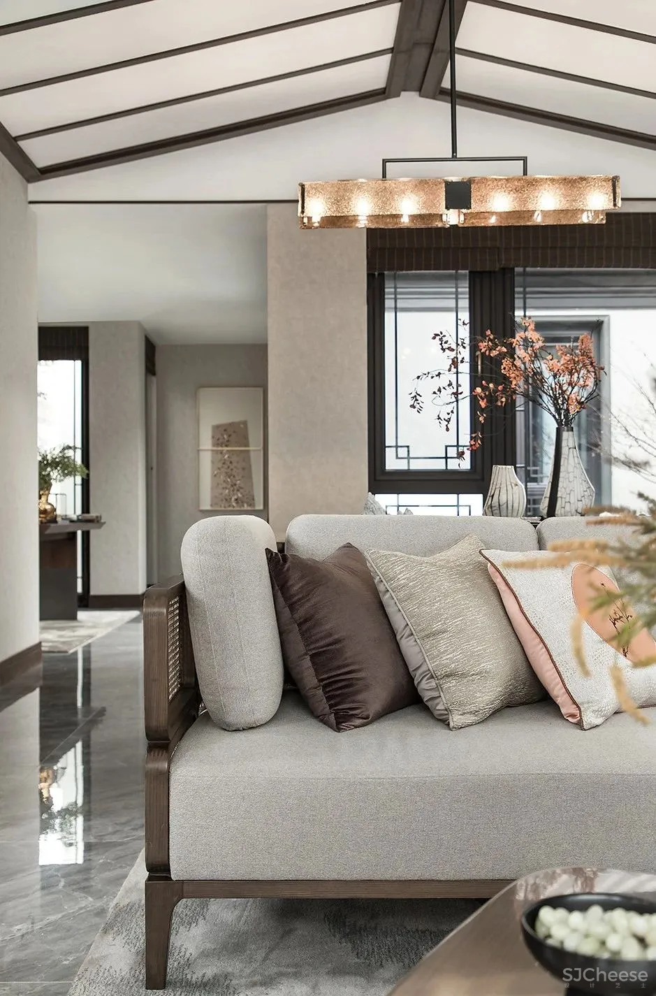 130㎡中式合院，一花一木，满庭芳华！