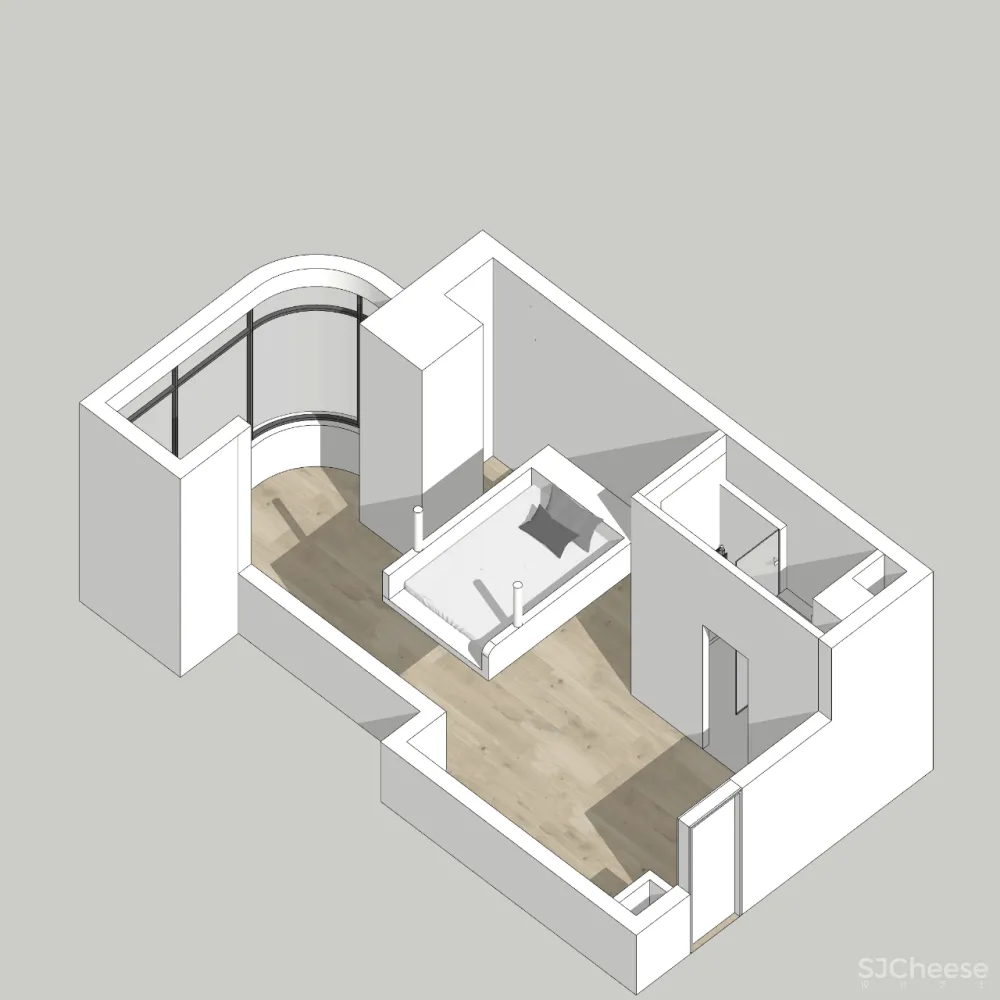 小而美的极简微型公寓，设计师的私享空间