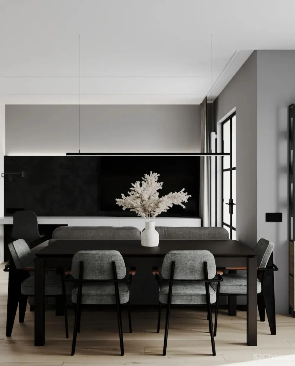 高级灰小公寓,一室户做分离式卫浴简约又大气