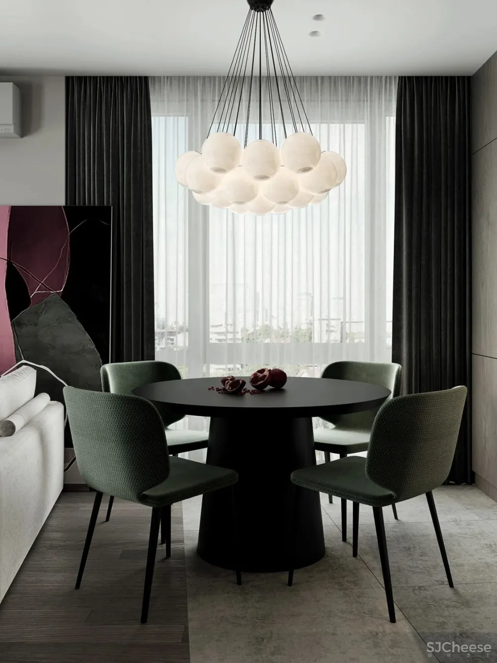 105㎡深色极简,美出新高度!