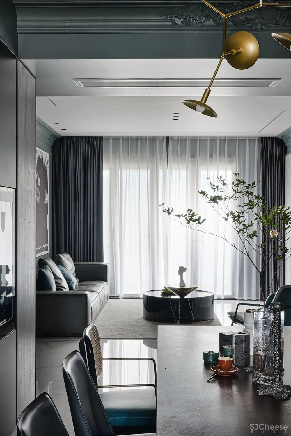 160㎡黛绿复古风，无法抗拒的优雅与质感!