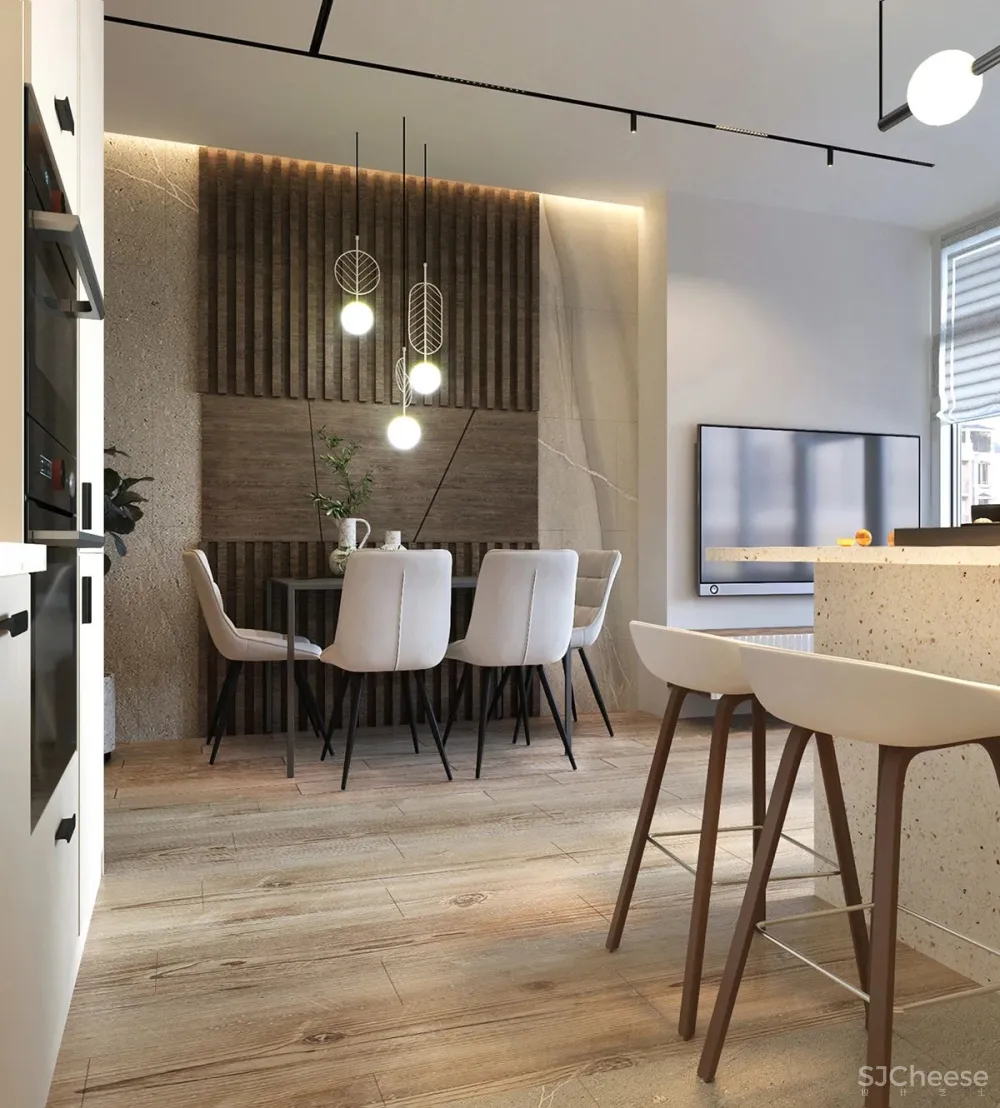 90㎡二居室,四口之家的紫色空间,漂亮!