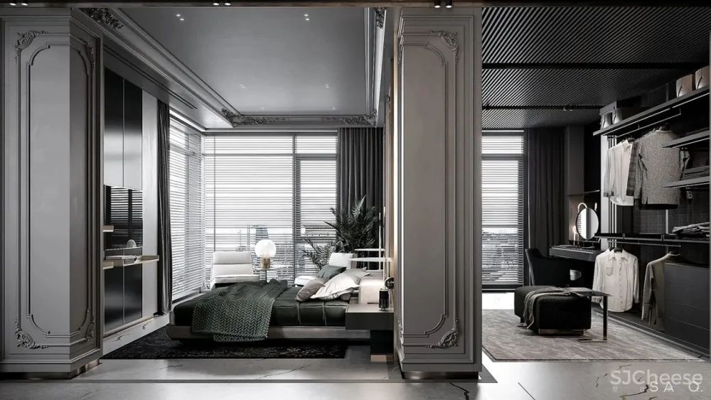 轻奢 高级灰，257㎡轻奢大平层