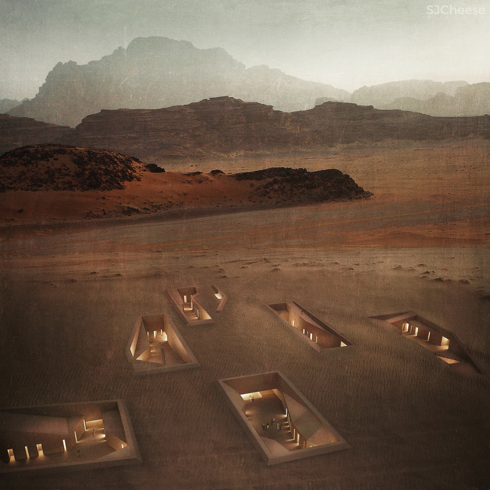 16000㎡沙漠度假村,地上没有一栋楼,把野奢玩出了新高度!