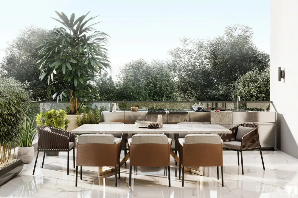 Vizline新作|独栋别墅设计,现代轻奢的高级既视感