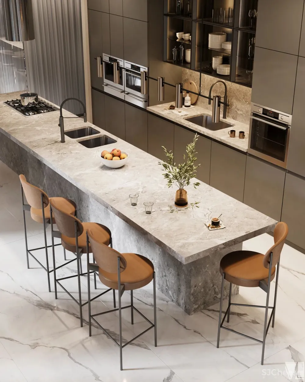 Vizline新作|独栋别墅设计,现代轻奢的高级既视感