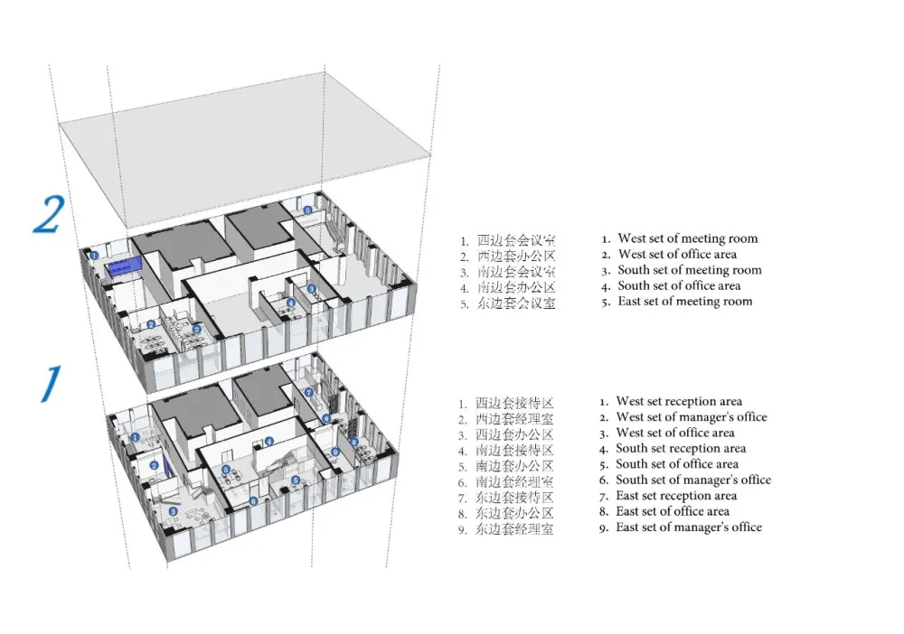 如墨设计|创意美学玩转空中Loft办公样板