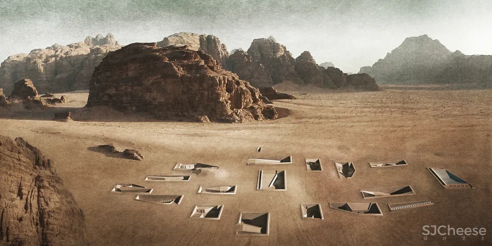 16000㎡沙漠度假村,地上没有一栋楼,把野奢玩出了新高度!