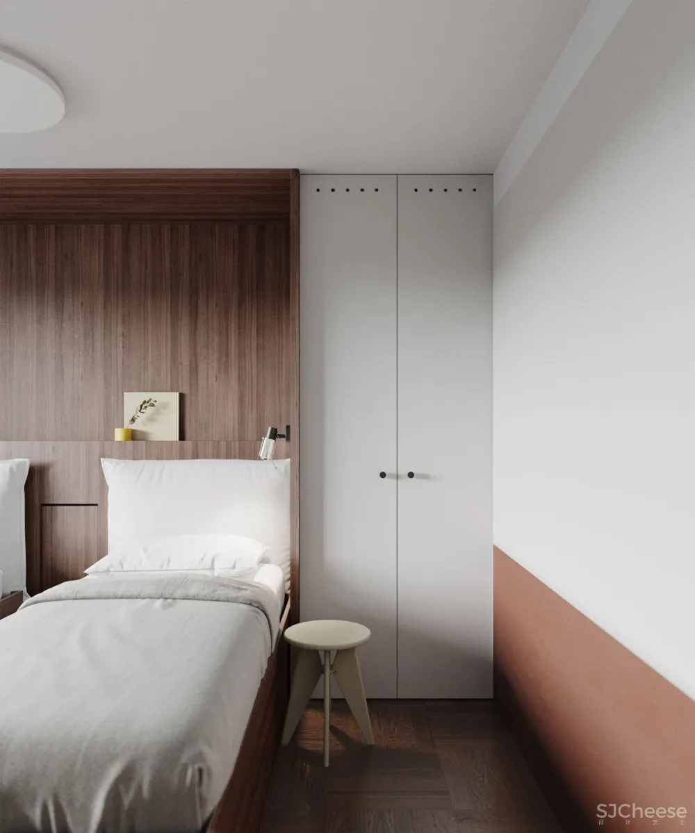 105㎡公寓改造,经典墙裙饰面的现代运用,尽显复古魅力!