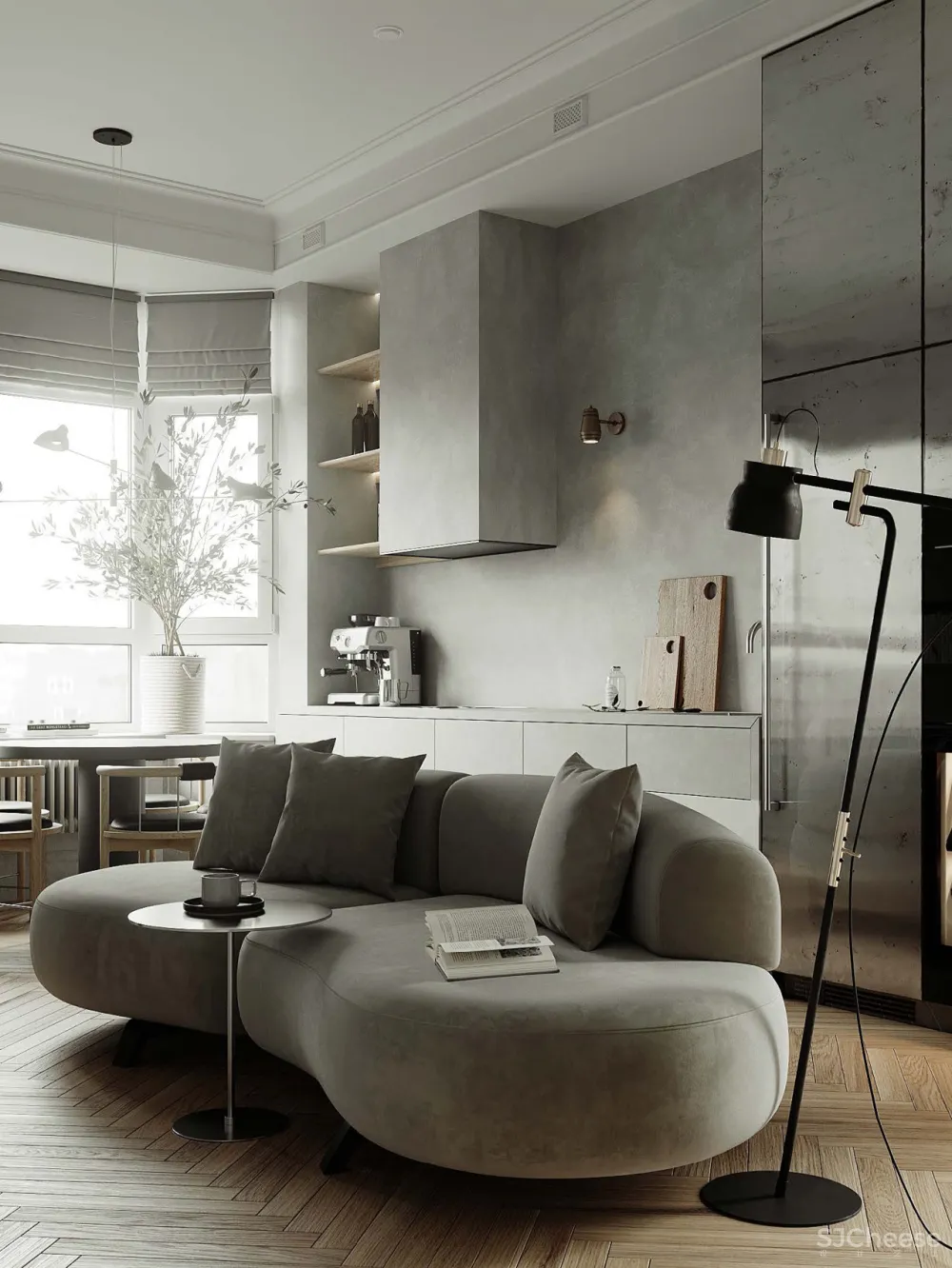 96㎡ 高级灰这样用，尽显极简之美！