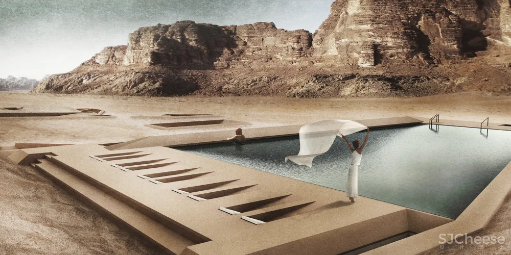 16000㎡沙漠度假村,地上没有一栋楼,把野奢玩出了新高度!