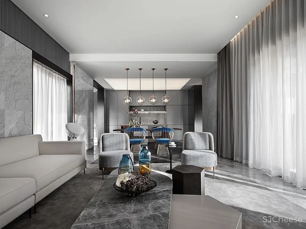 纯净而内敛，大隐于日光的莫兰迪美宅