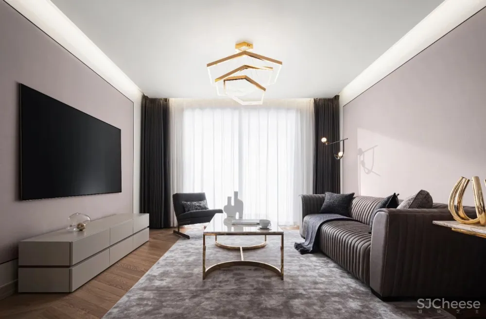 粉白色调 长虹玻璃，诠释家的优雅 SKH设计