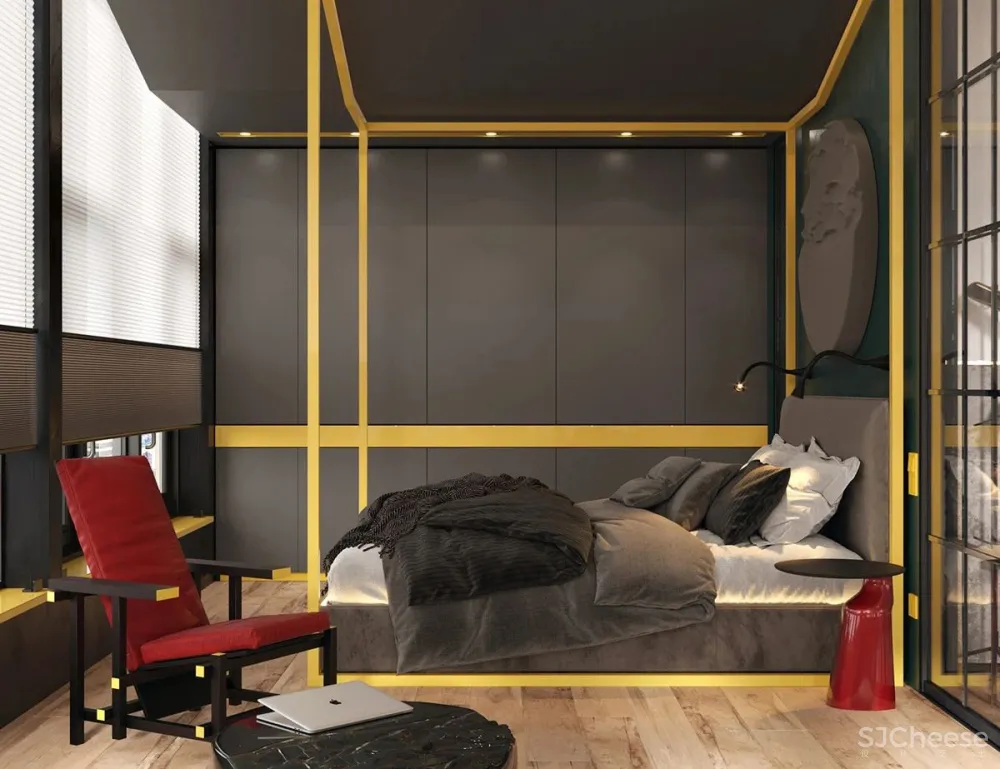 这位设计师真的很有预见性,一不小心就撞了当下热度最高的“灰黄”组合