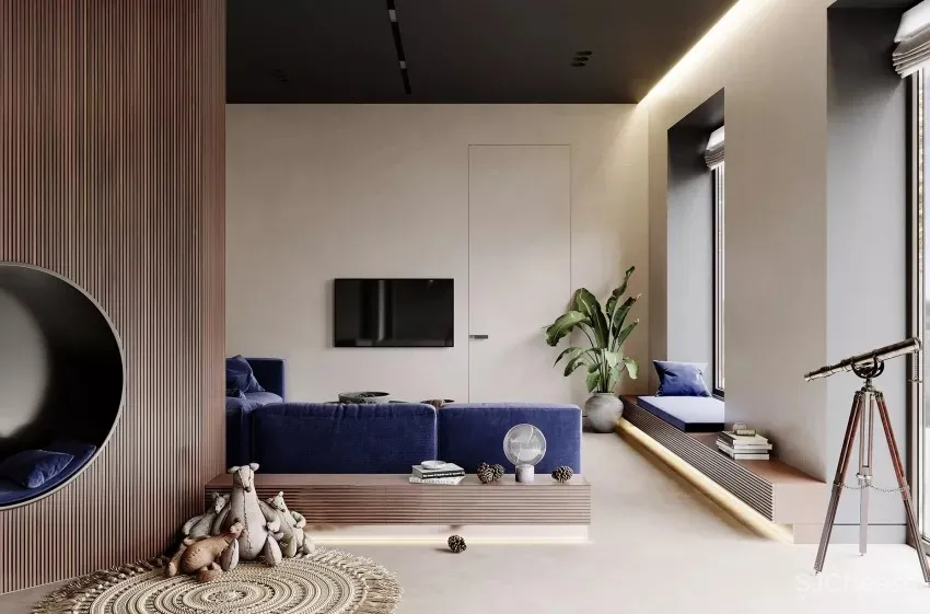 柔和圆弧美学!现代禅风庭院别墅