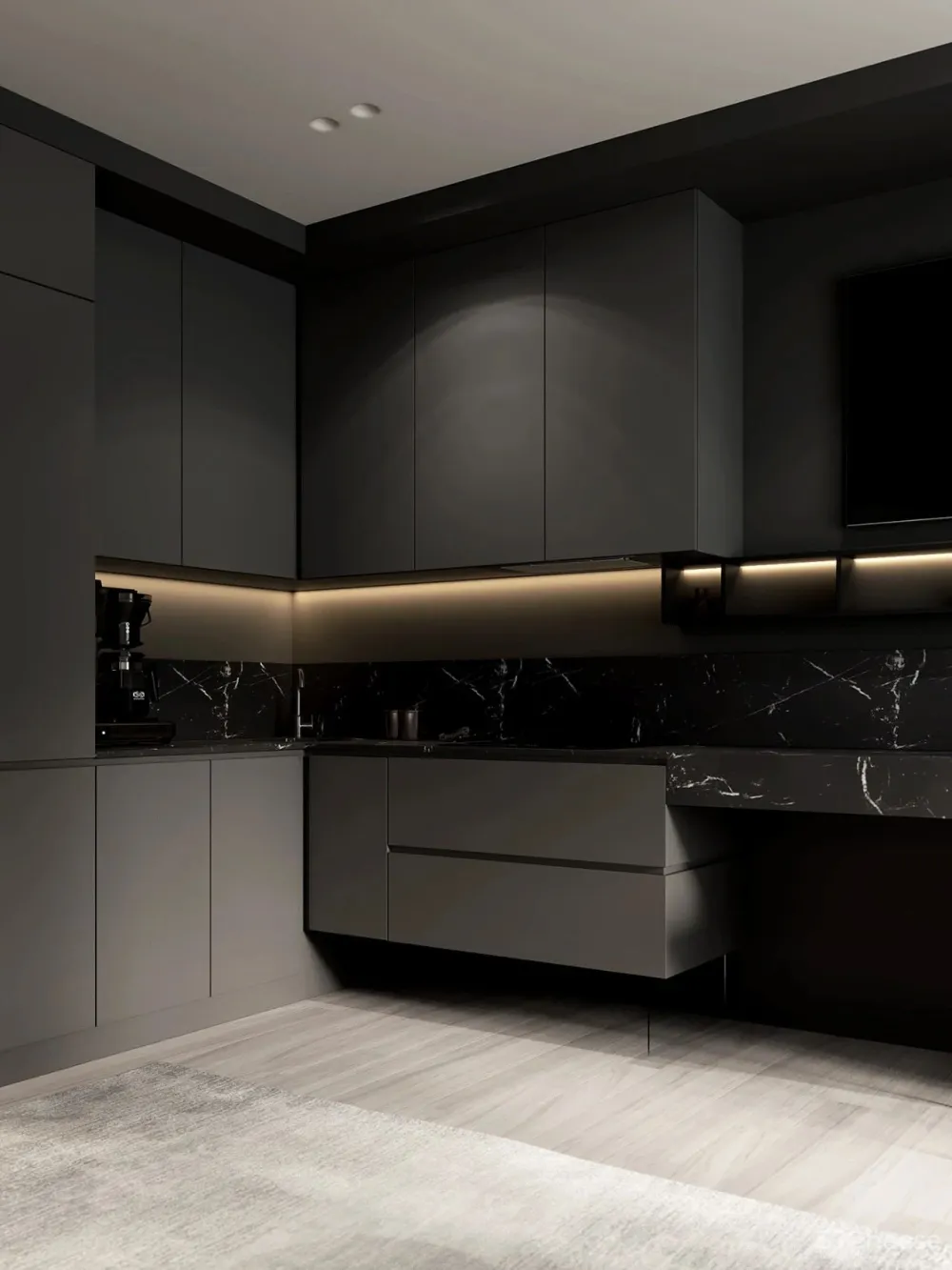 105㎡深色极简,美出新高度!