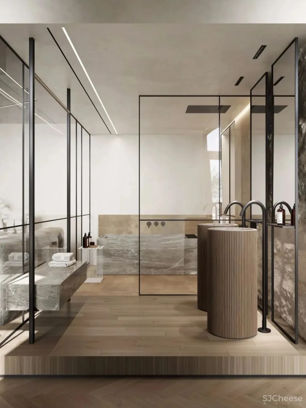 136㎡公寓藏着透明卫生间，想想都刺激！