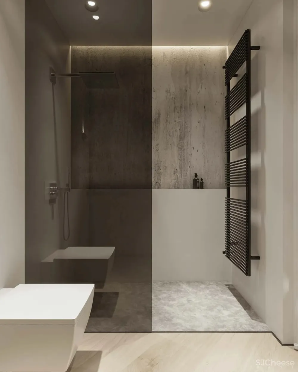 家里留一面清水混凝土墙,这质感太高级了!