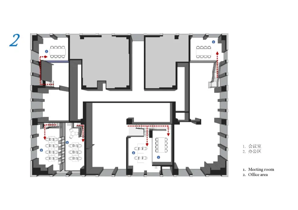 如墨设计|创意美学玩转空中Loft办公样板