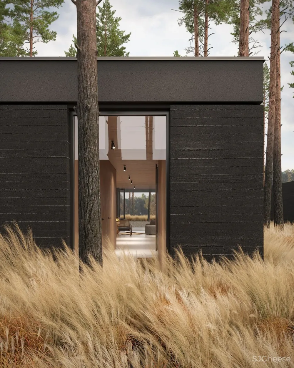 逃离城市“快节奏”,80m²林间隐逸小别墅