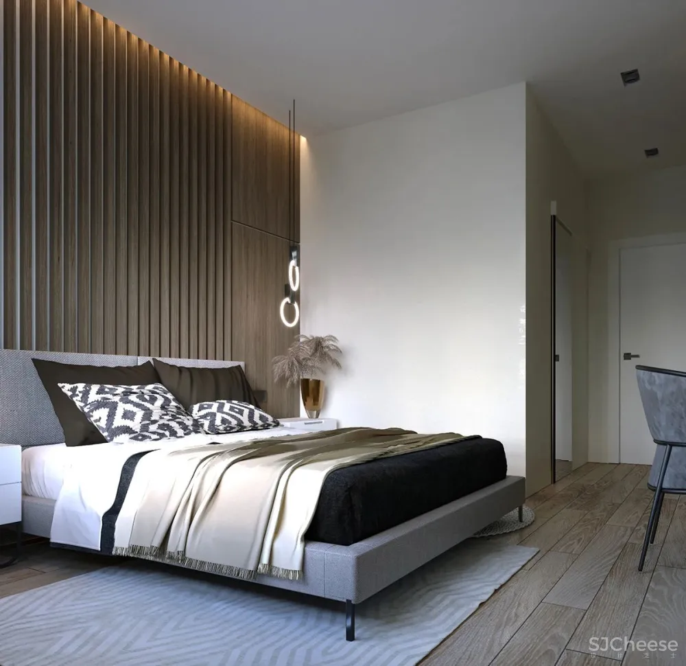 90㎡二居室,四口之家的紫色空间,漂亮!