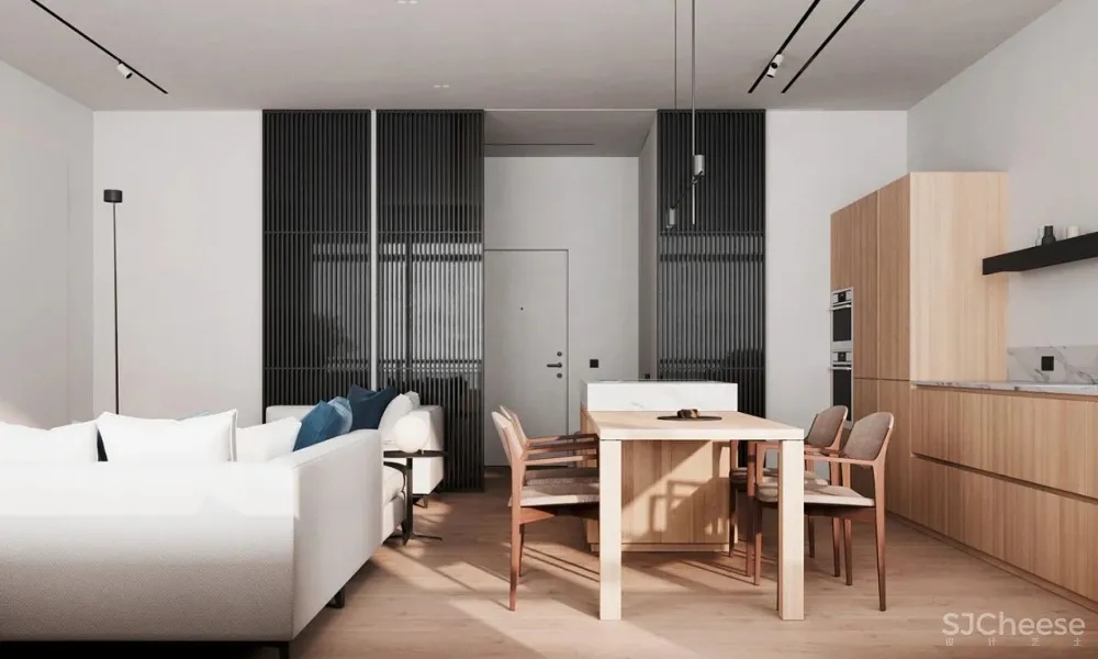 55㎡一居室变二居室,老外也学会了封阳台!