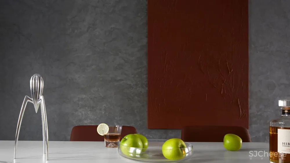 黑白灰 铁锈红，有温度的极简格调｜谦禾设计