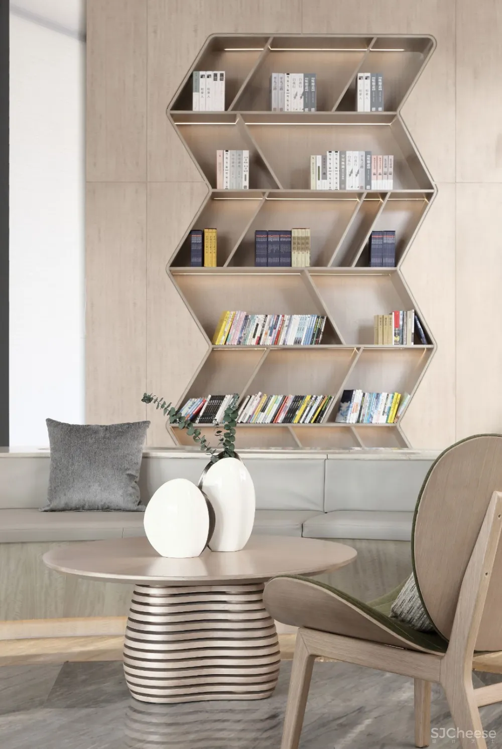 曲线中的温婉|绿地.张家港海源名邸售楼处——南京我们室内设计